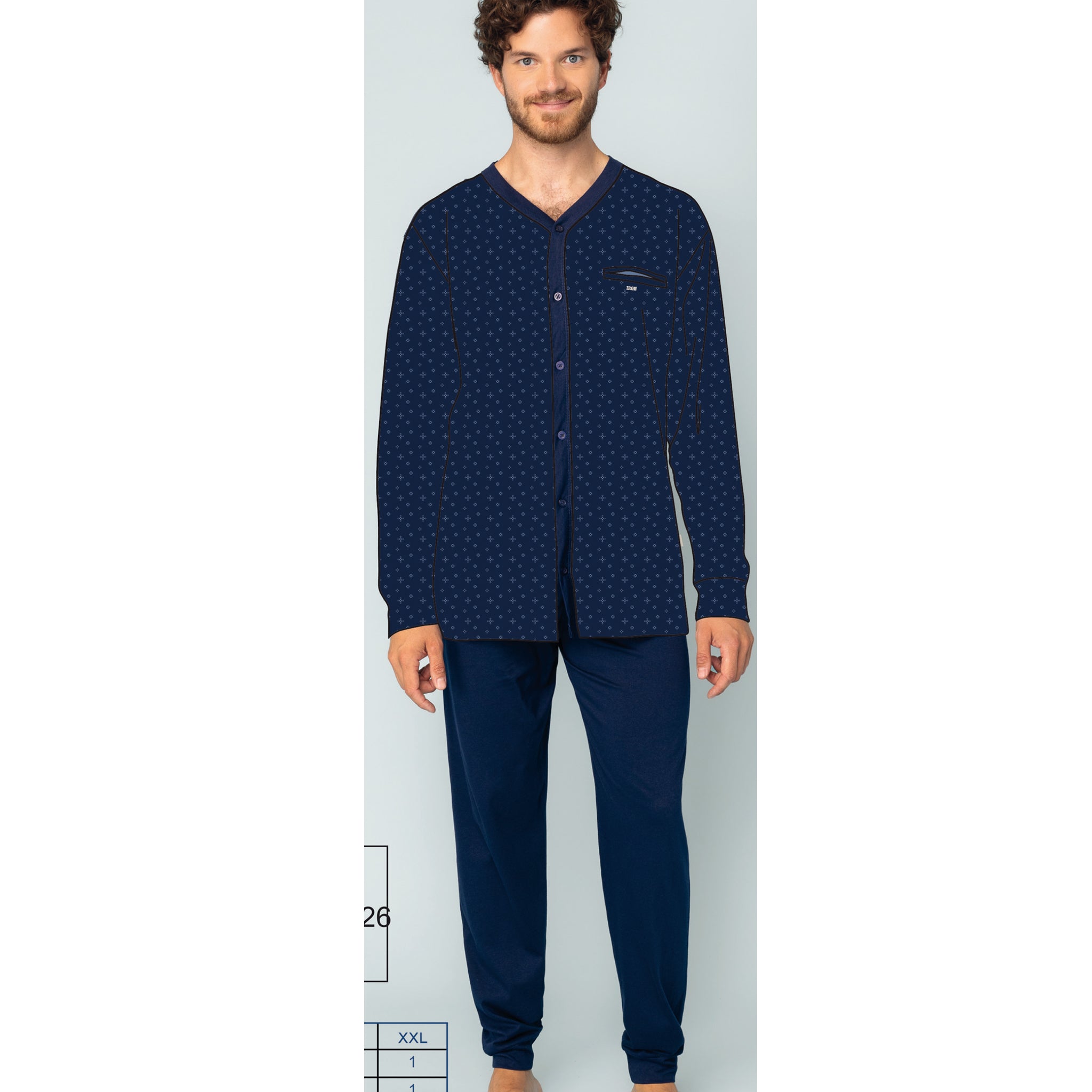 pigiama uomo caldo cotone