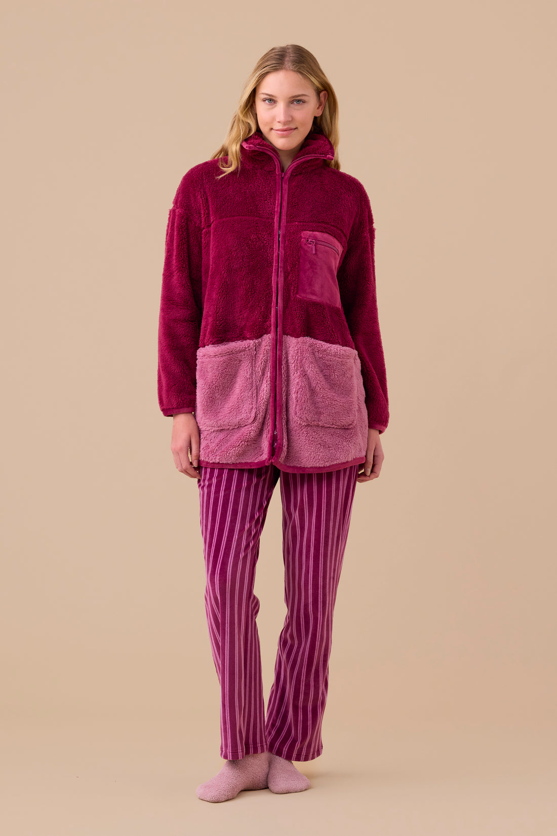 vestaglia donna eco peliccia