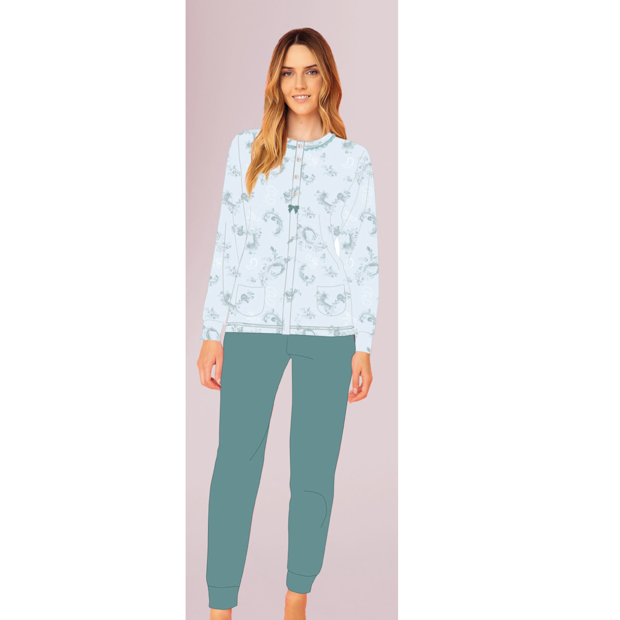 pigiama donna caldo cotone