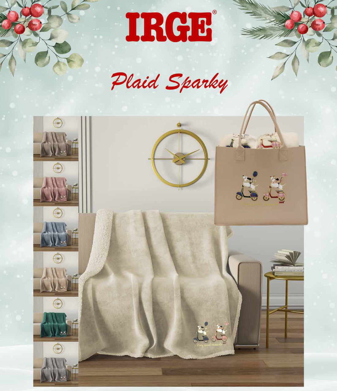 Plaid matrimoniale con borsa