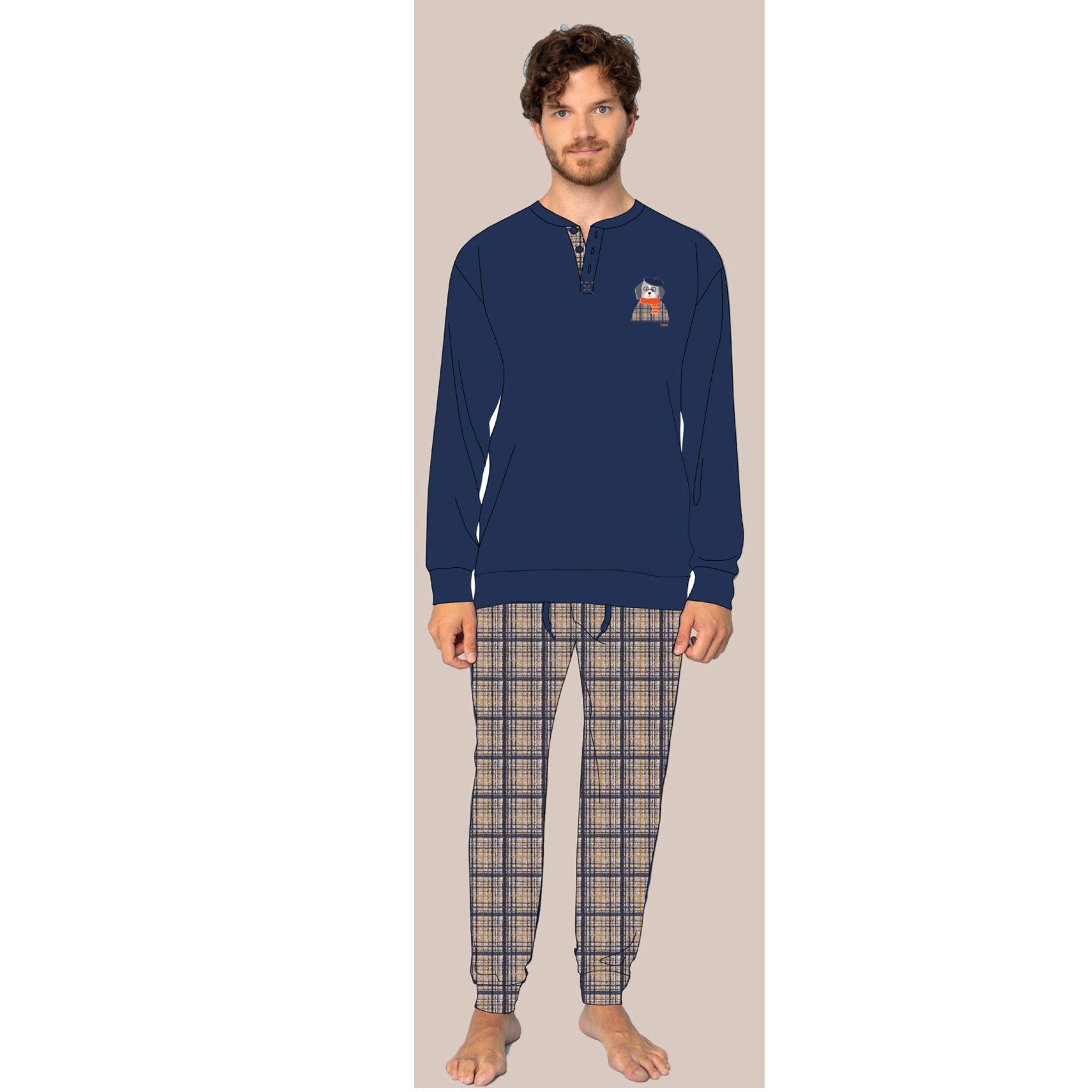 Pigiama uomo caldo cotone