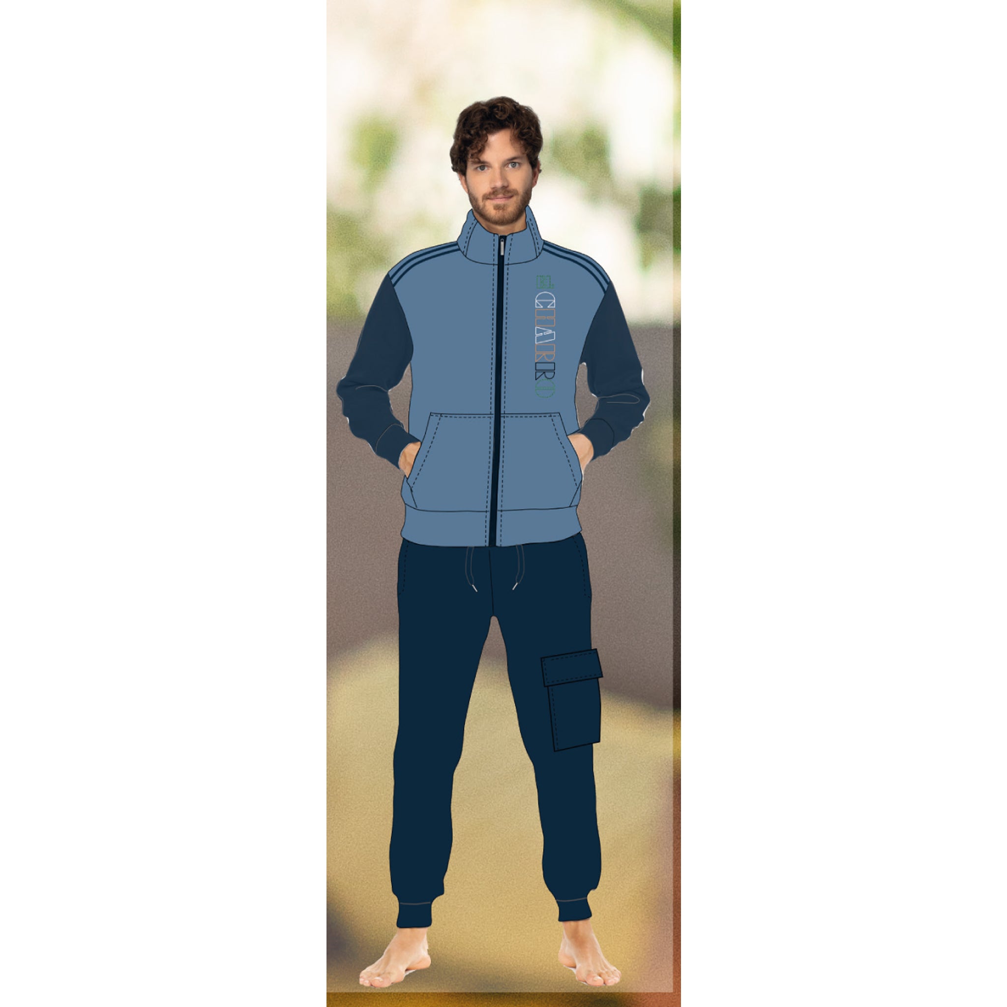 tuta felpa full zip uomo