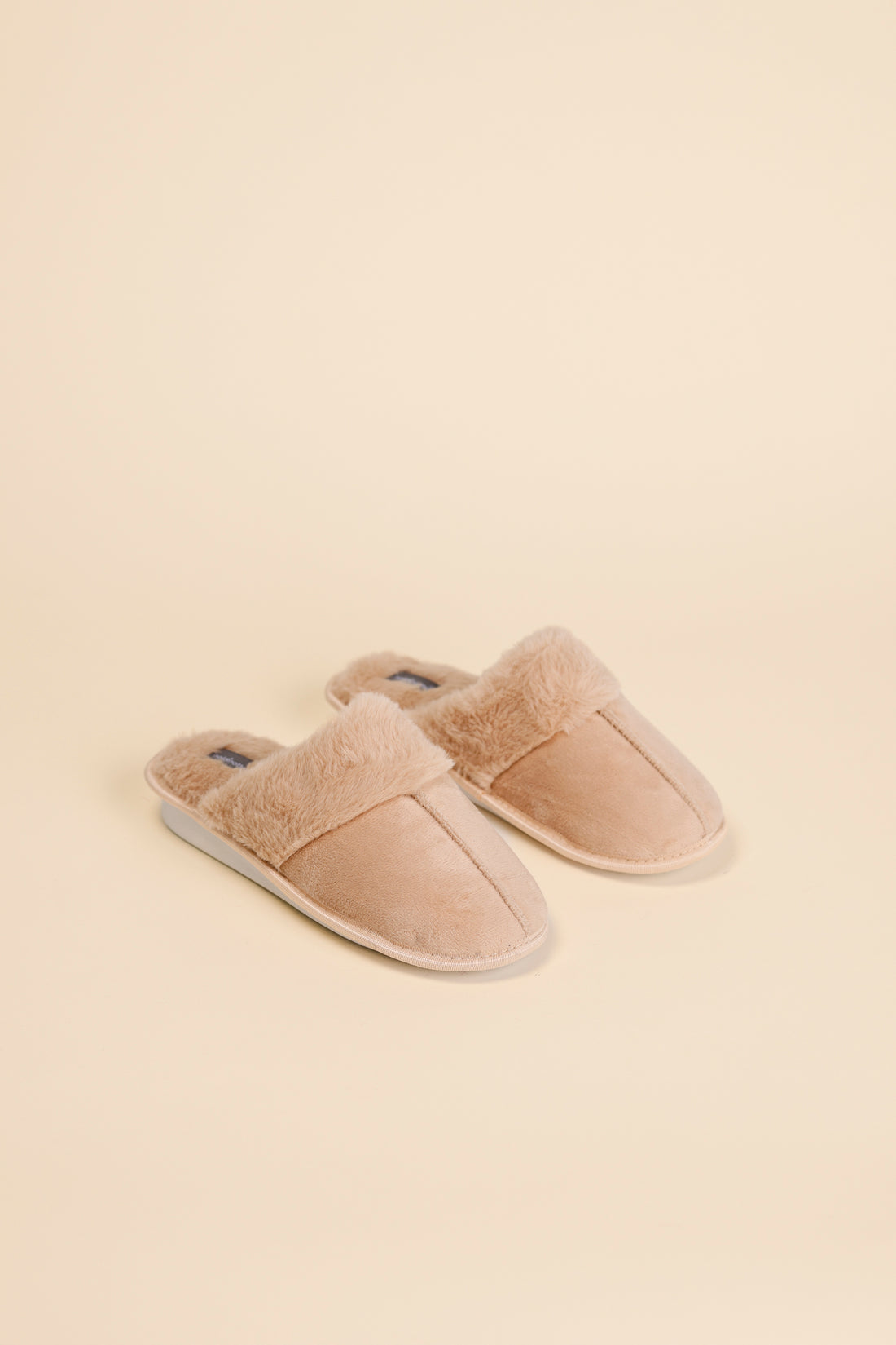 pantofola donna velluto eco pelliccia