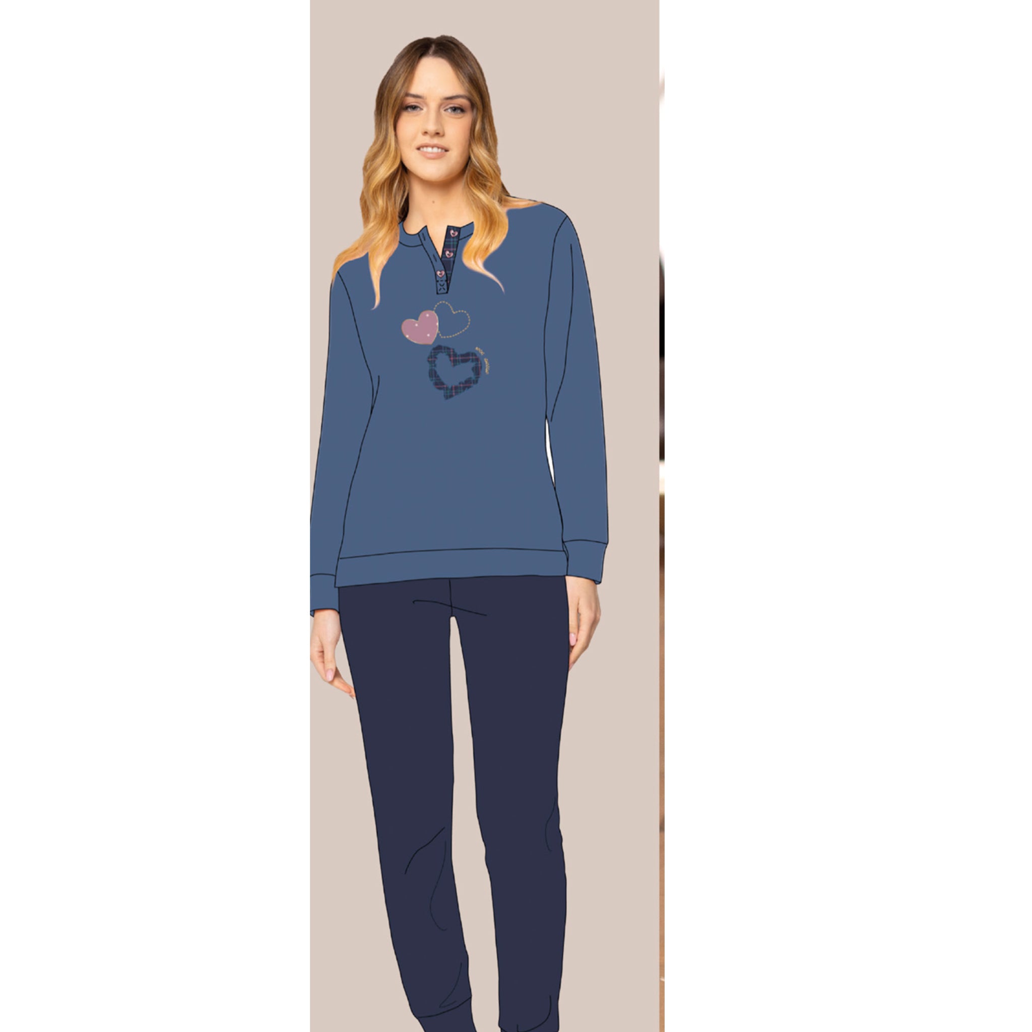 pigiama donna caldo cotone