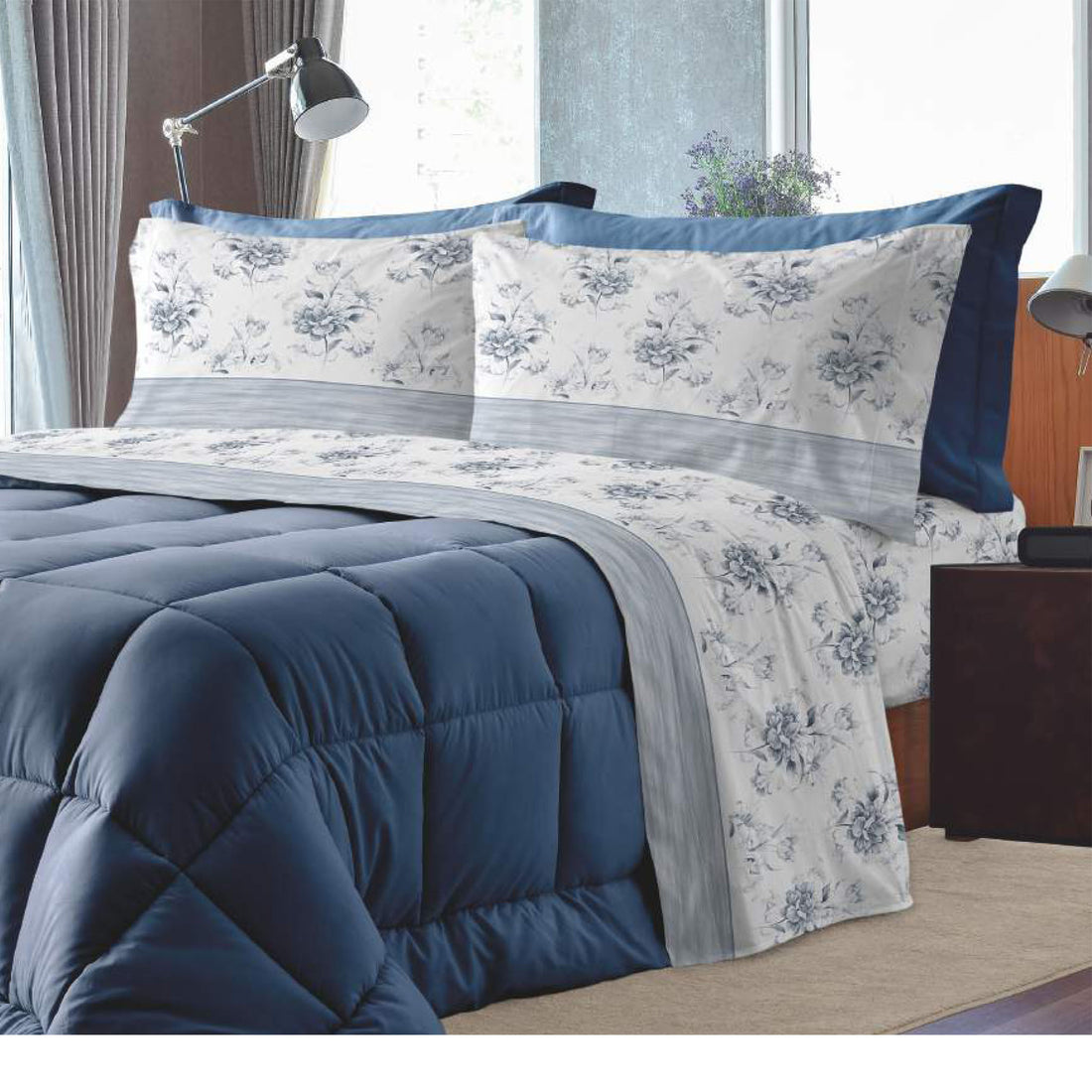 Ellis completo letto cotone stampato 2p