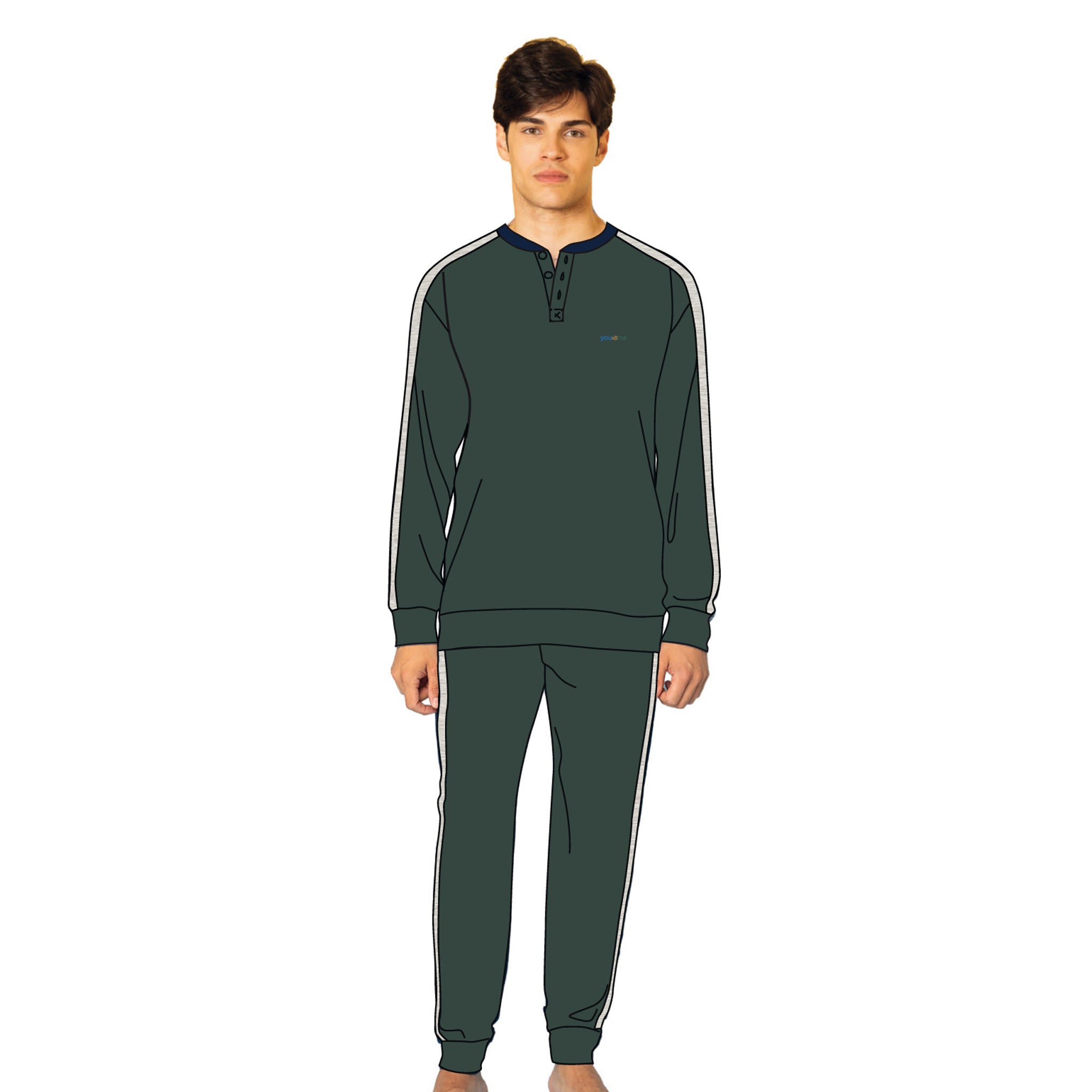 pigiama uomo caldo cotone