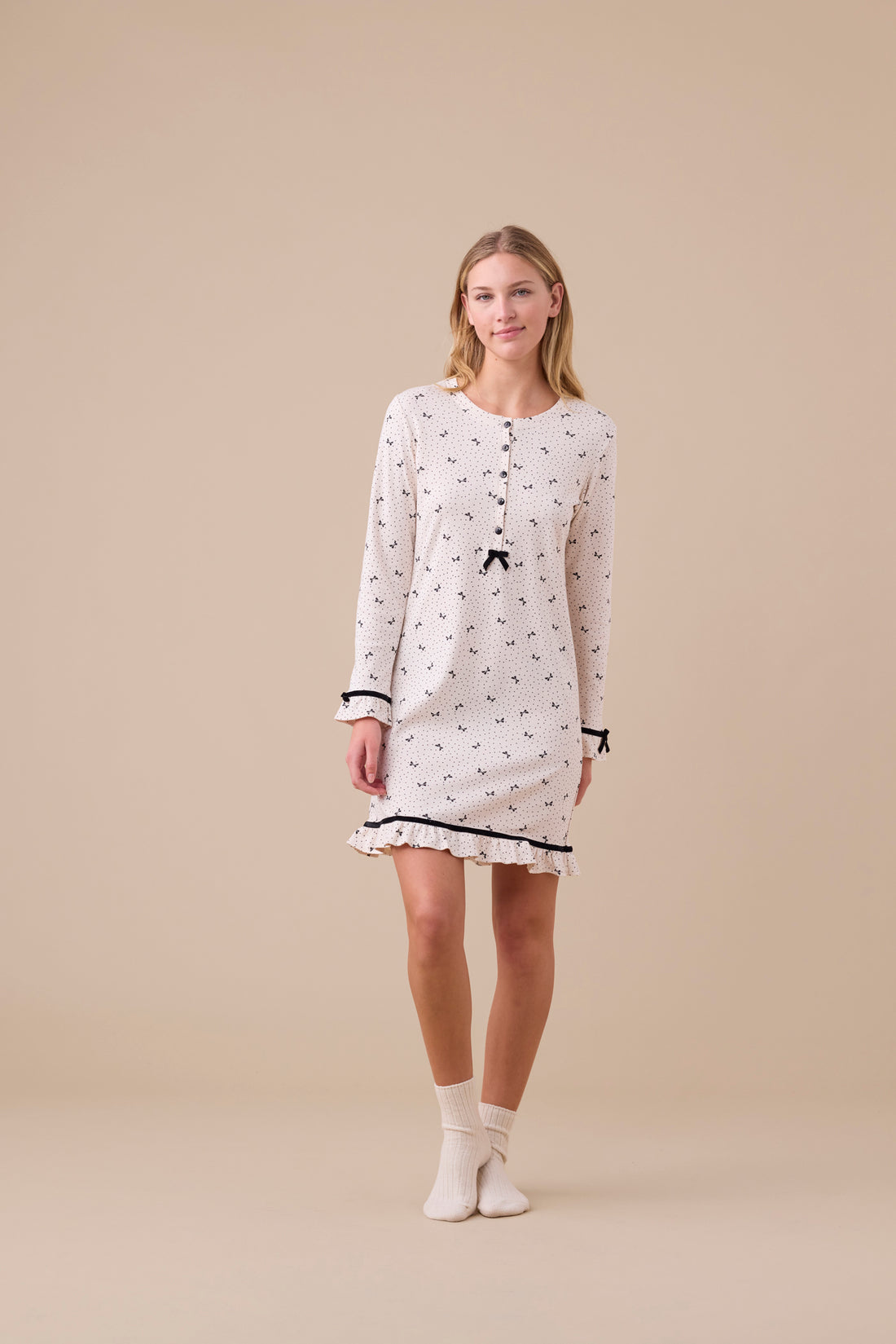 camicia da notte in caldo cotone