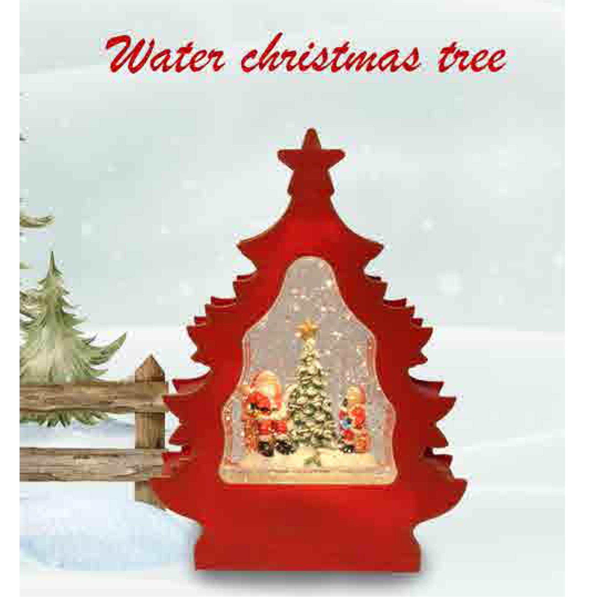 water christmas tree con musica e cristalli led
