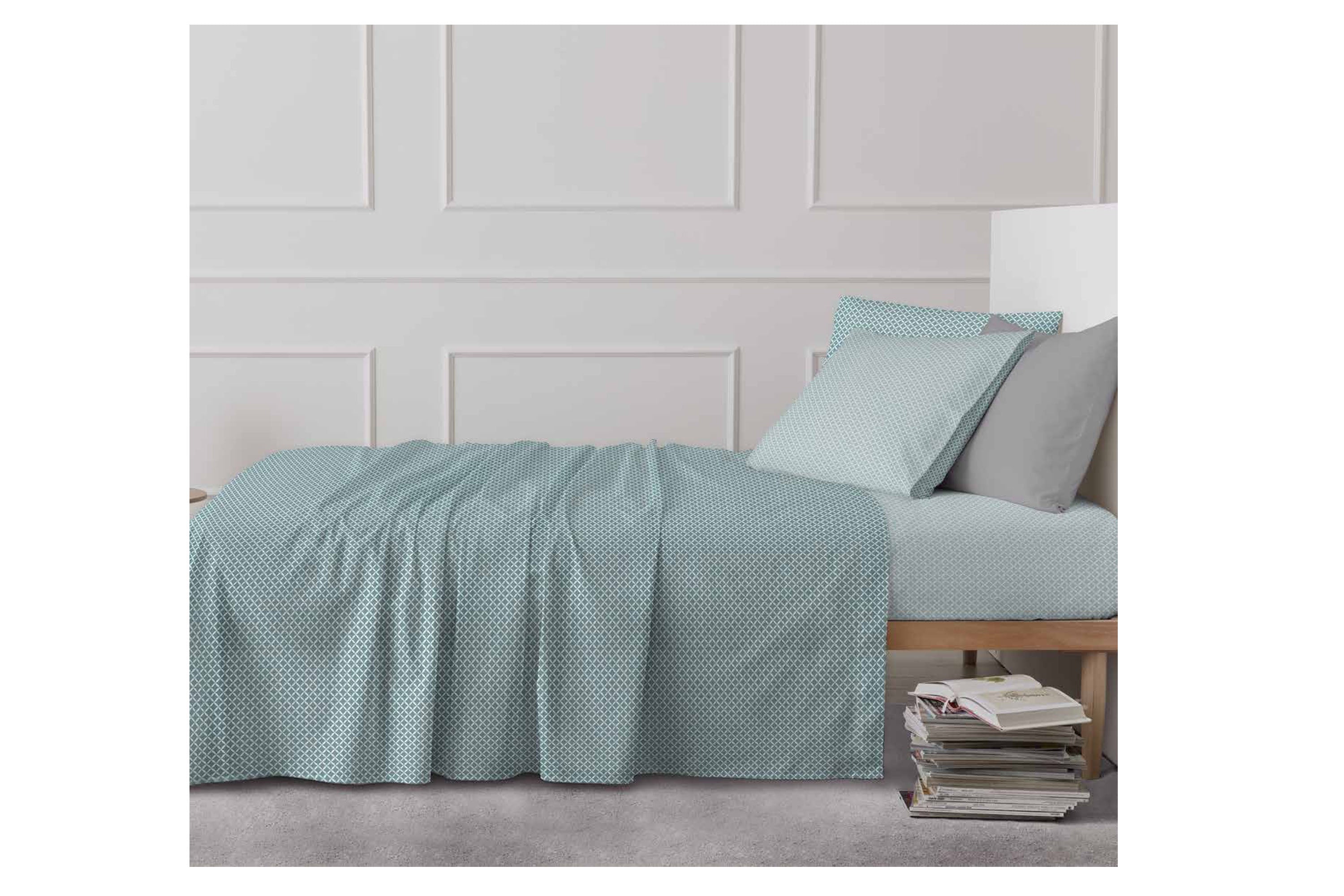 ln0921 kyle completo lenzuola letto 1 posto e mezzo 100% cotone Linea oro con angoli