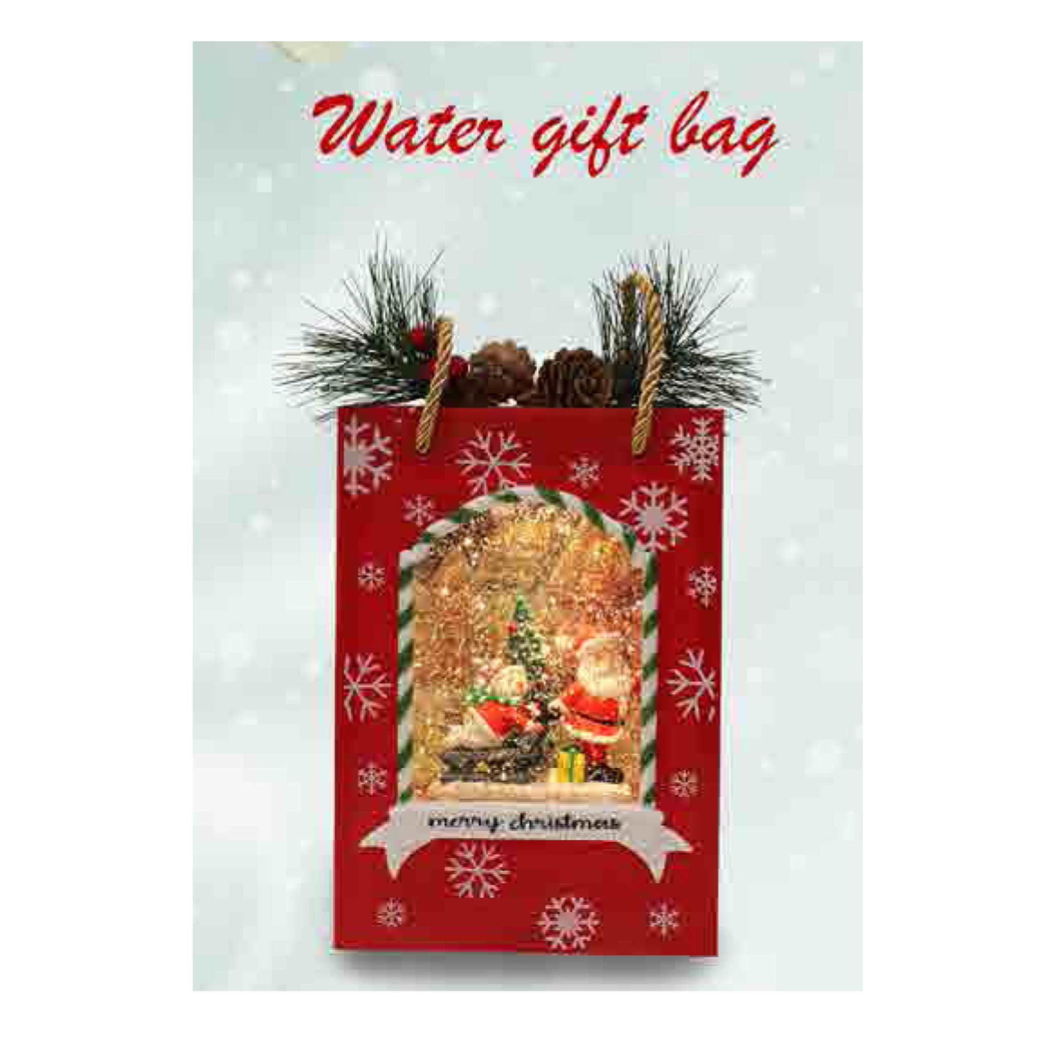 water gift bag con musica e cristalli led