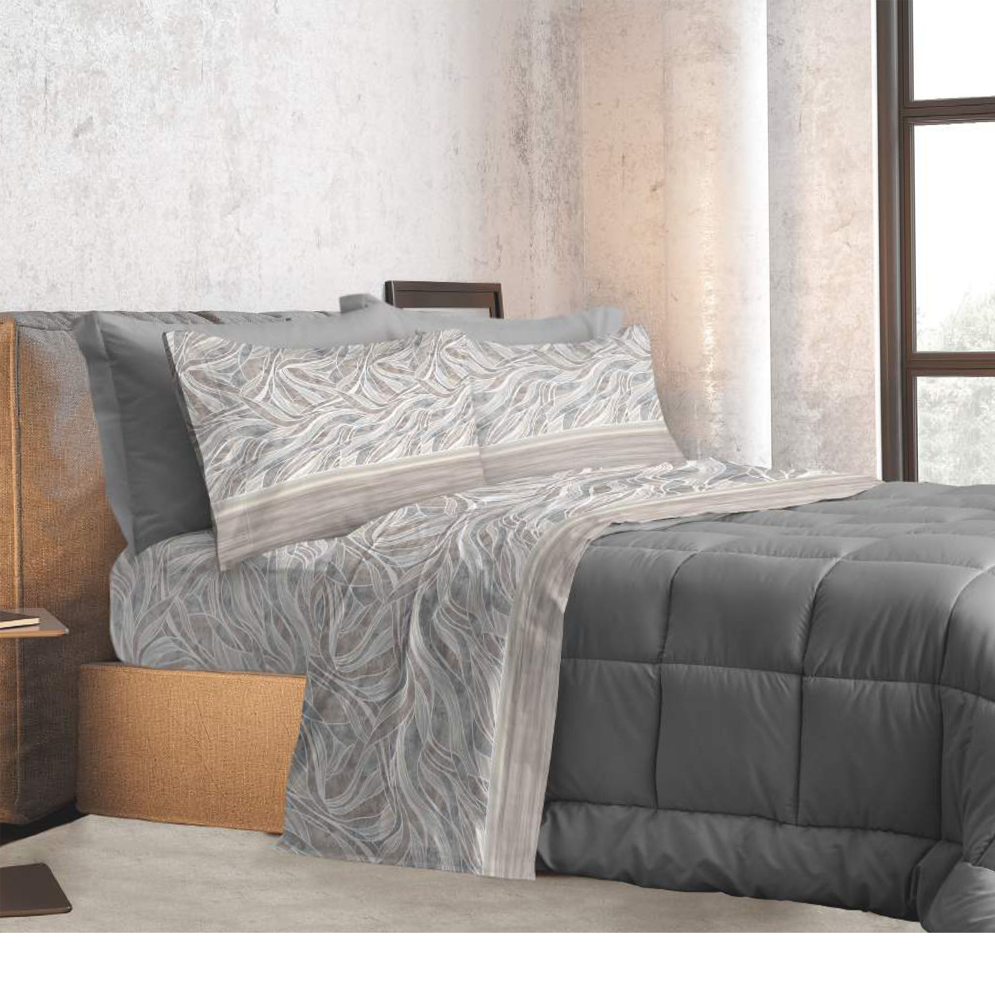 Lenia completo letto cotone stampato 1p