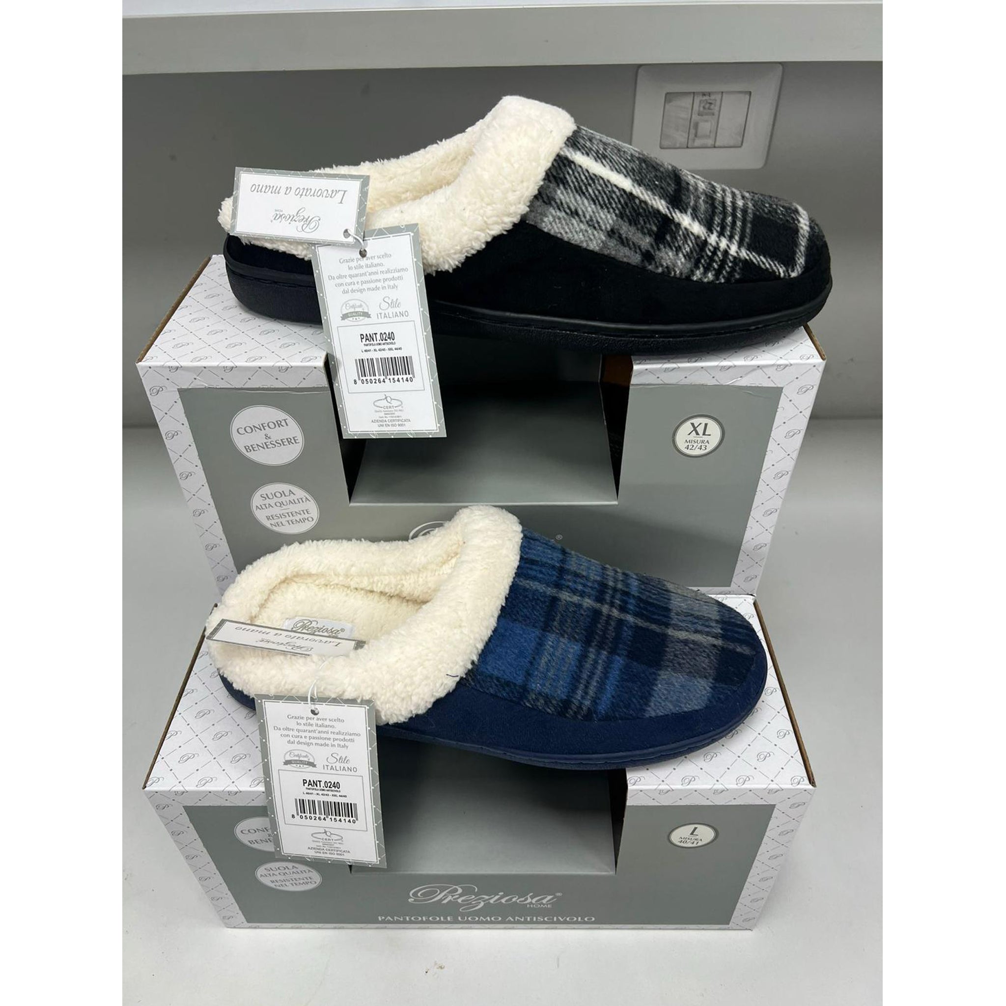 Pantofola Uomo antiscivolo Preziosa Home