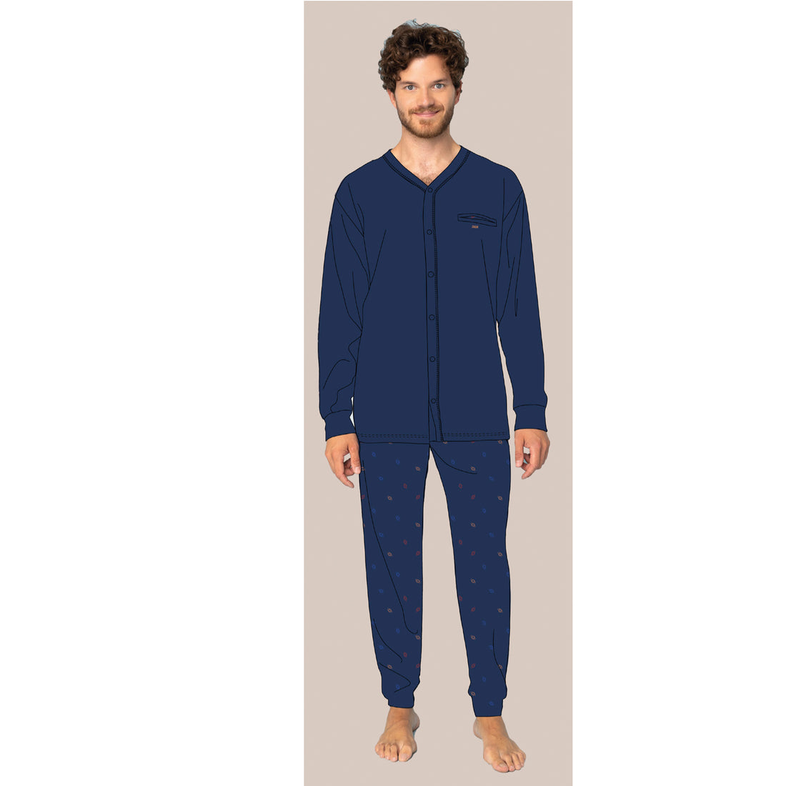 Pigiama uomo caldo cotone