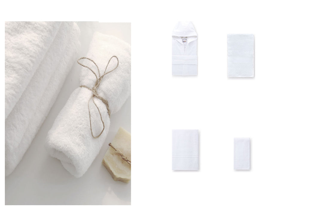 Telo spugna bianco hotel 100x150 Linea oro 100% cotone