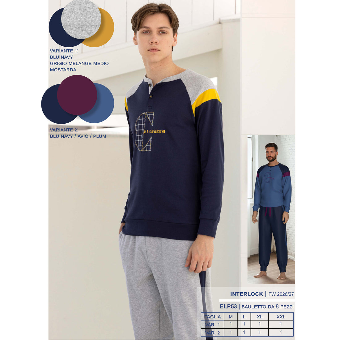 pigiama uomo in caldo cotone