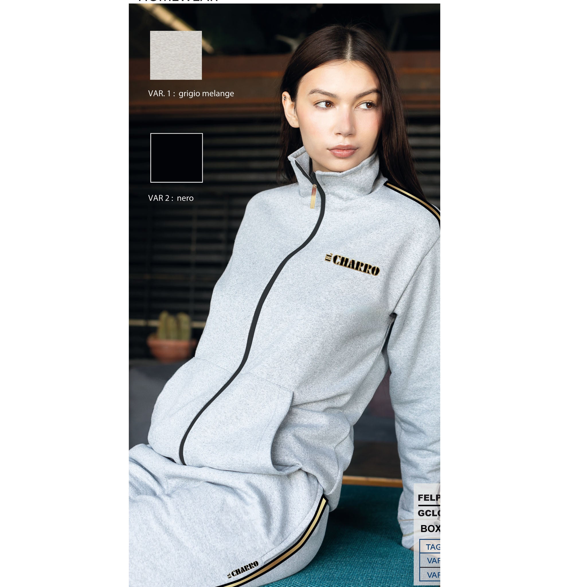 tuta felpa calibrata full zip