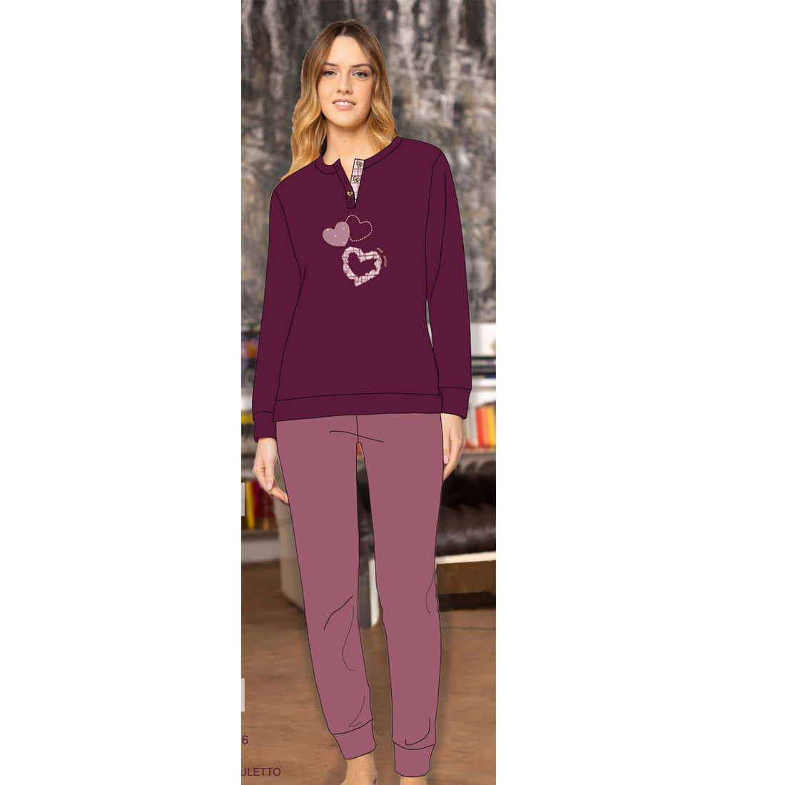 pigiama donna caldo cotone