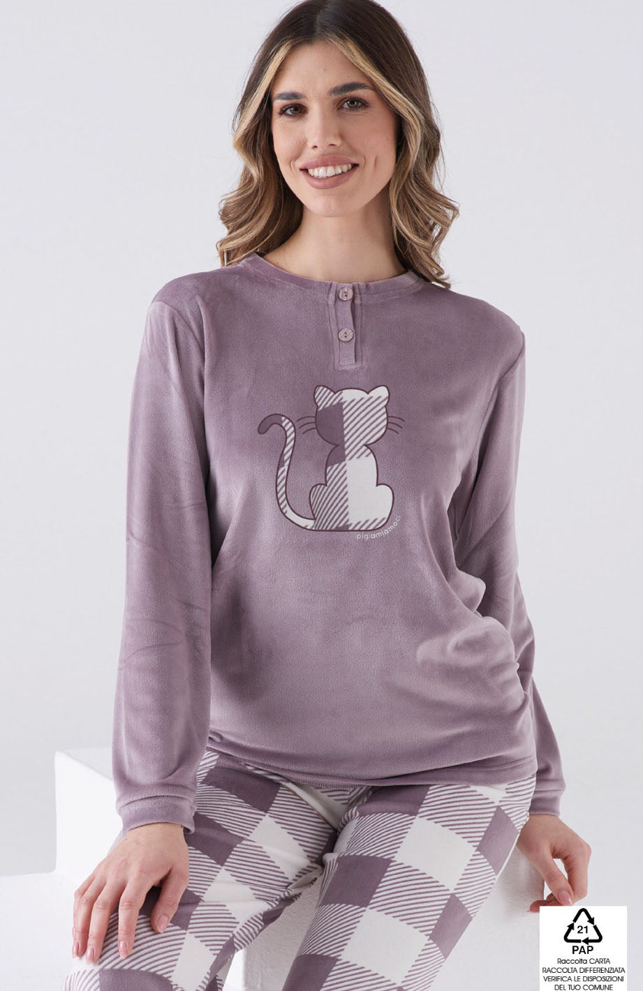 pigiama  donna in coral