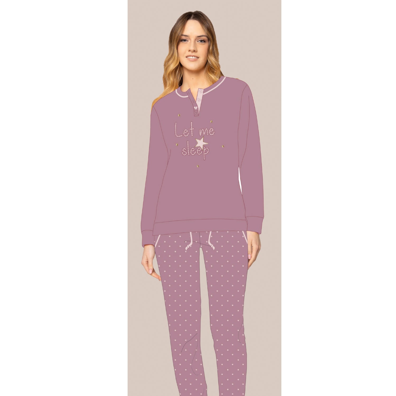 pigiama donna caldo cotone