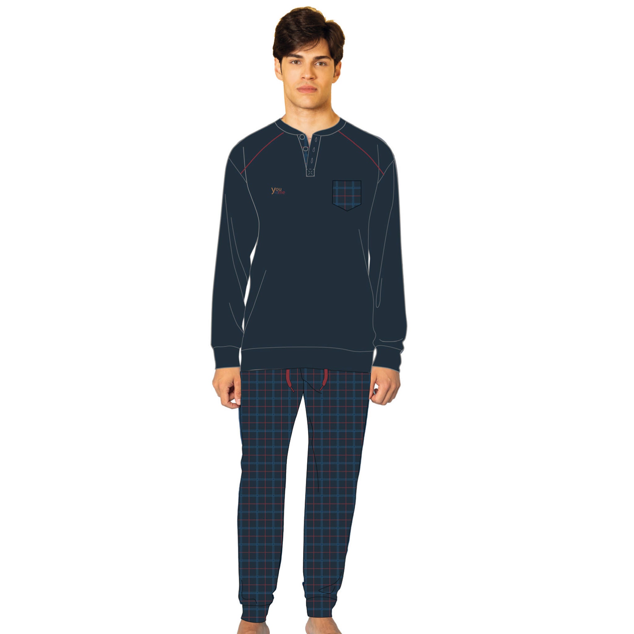 pigiama uomo caldo cotone