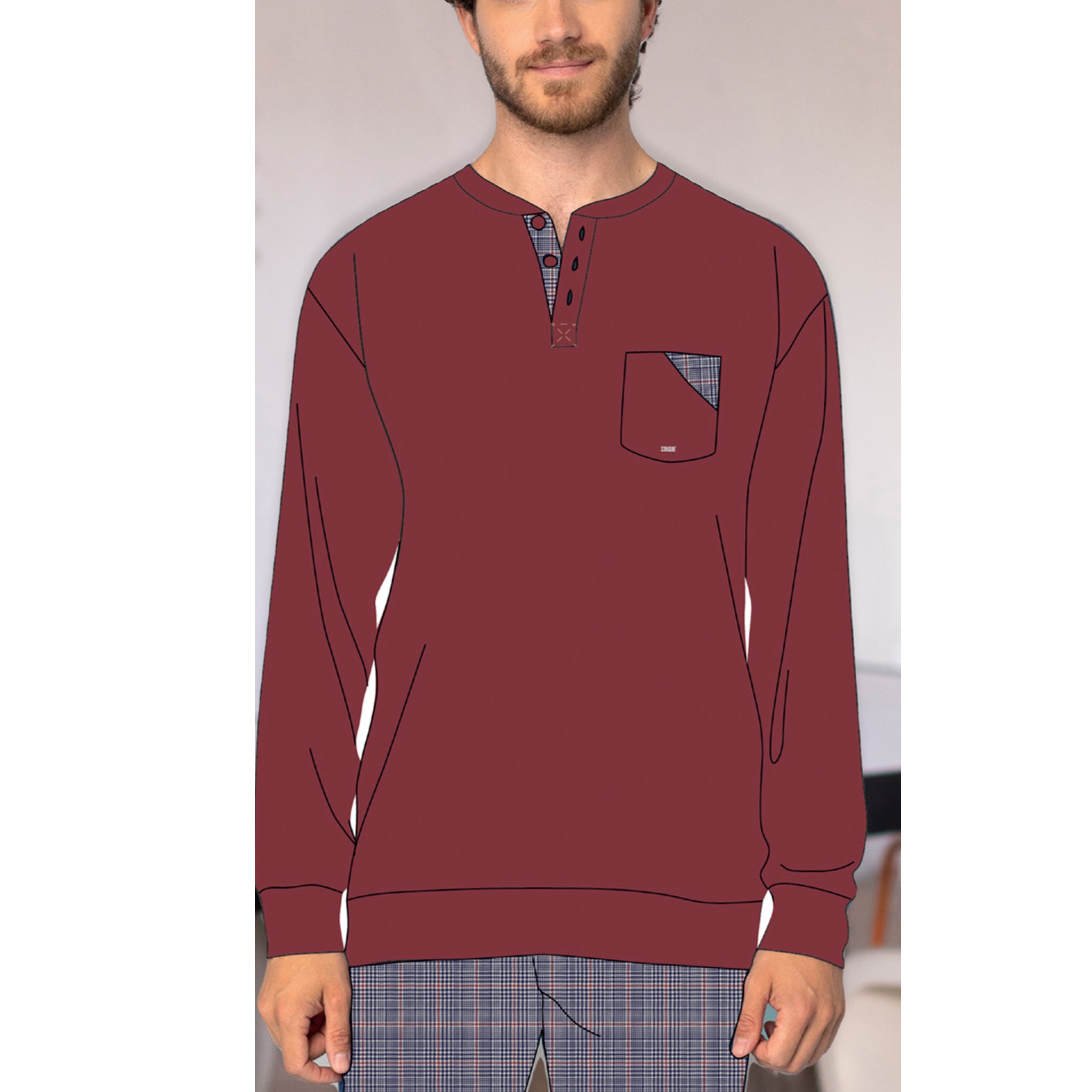 pigiama uomo caldo cotone