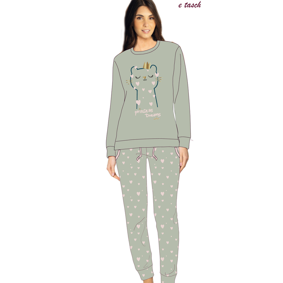 pigiama donna in caldo cotone