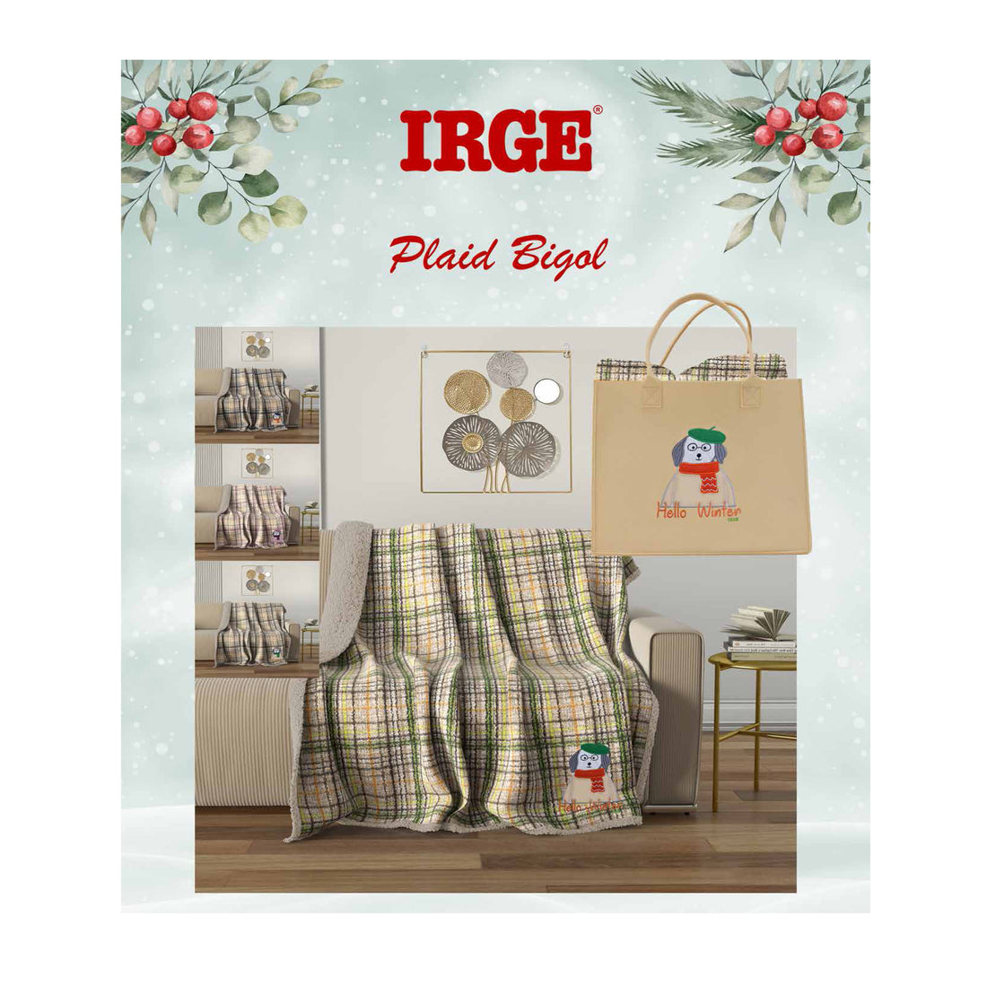 plaid matrimoniale con borsa