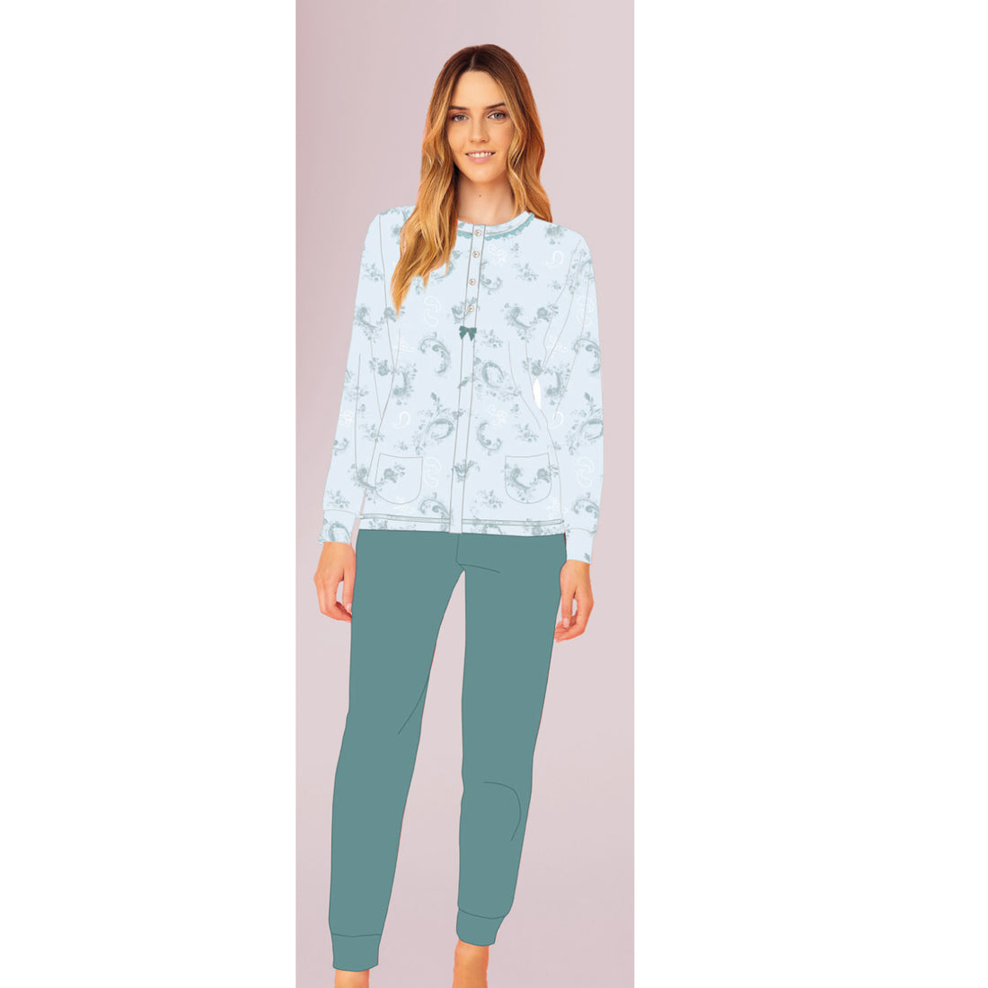 pigiama donna caldo cotone