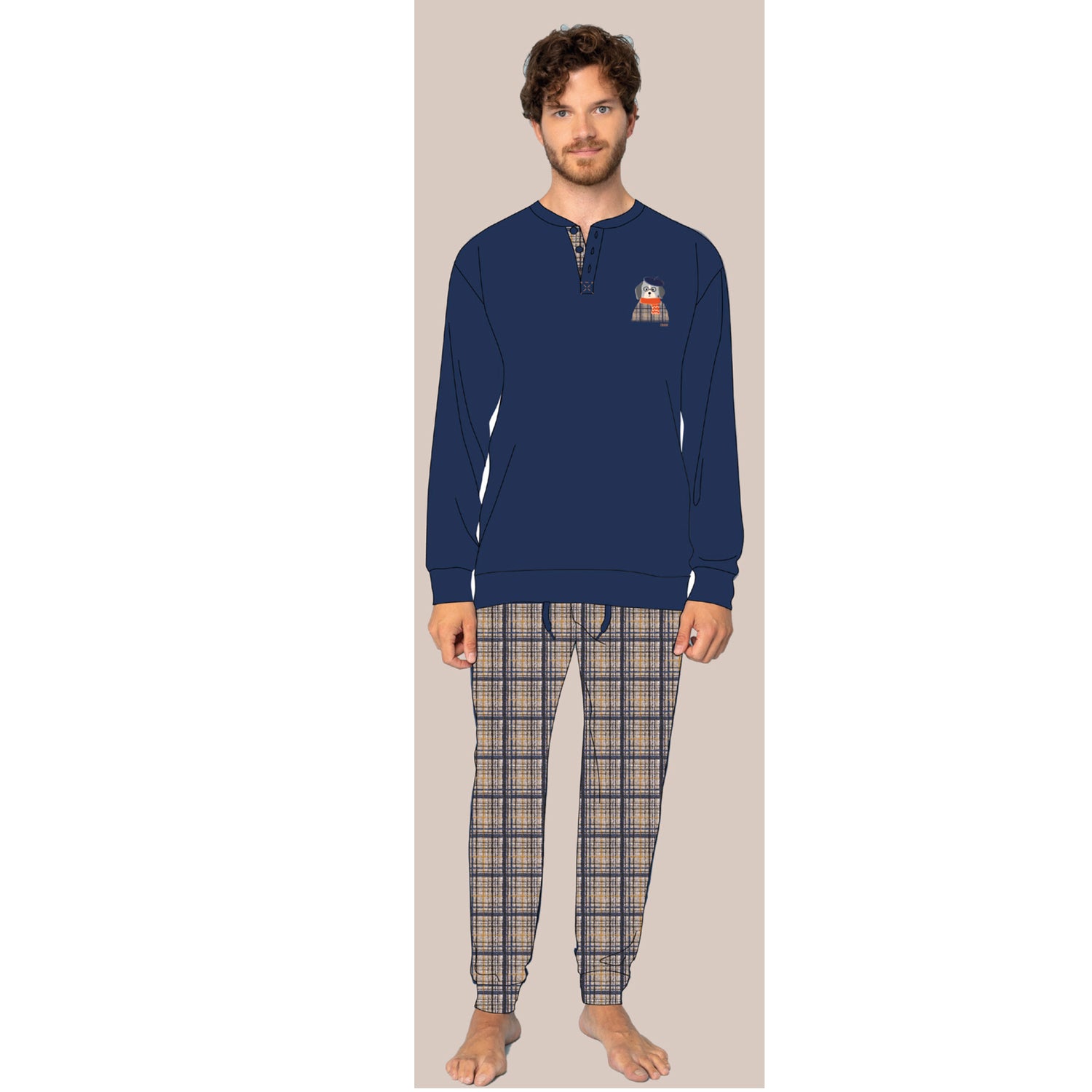 Pigiama uomo caldo cotone