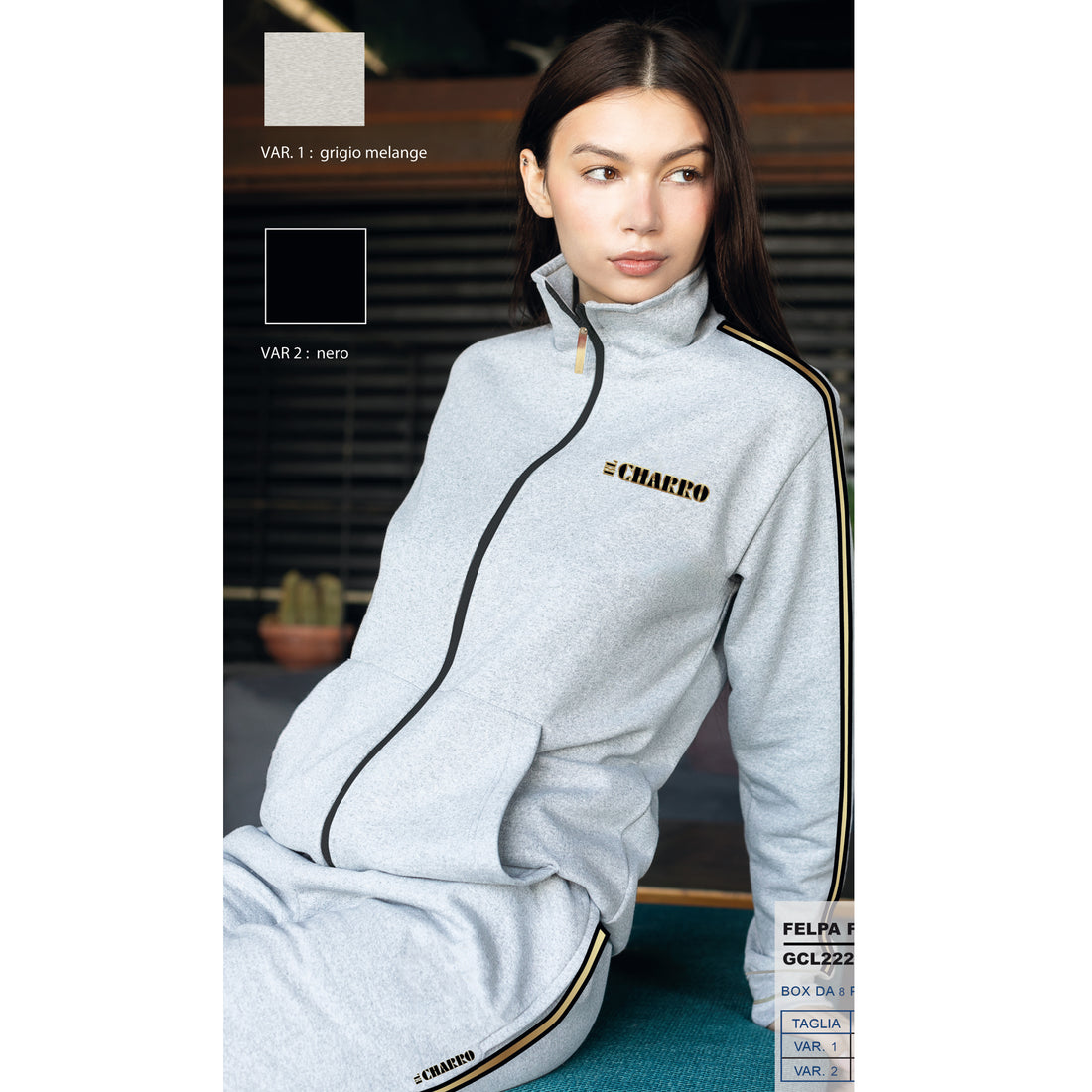 tuta felpa full zip donna