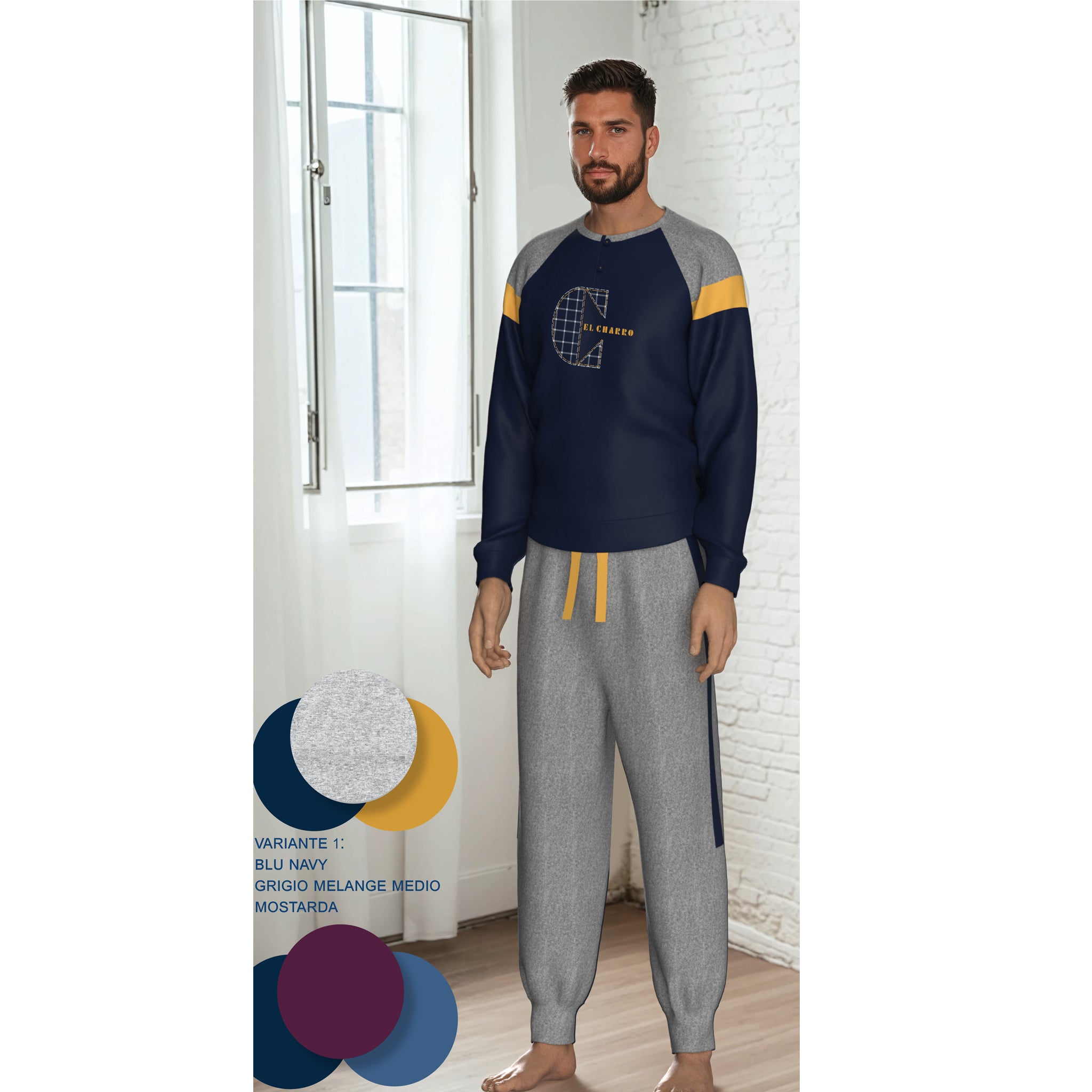 pigiama uomo in caldo cotone