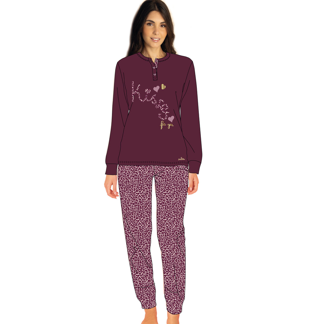 pigiama donna in caldo cotone