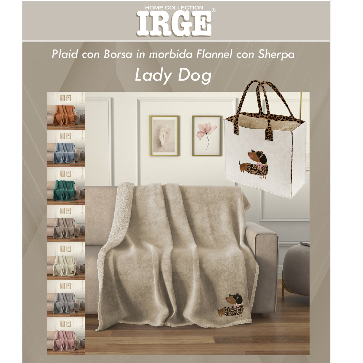 plaid borsa lady dog mis