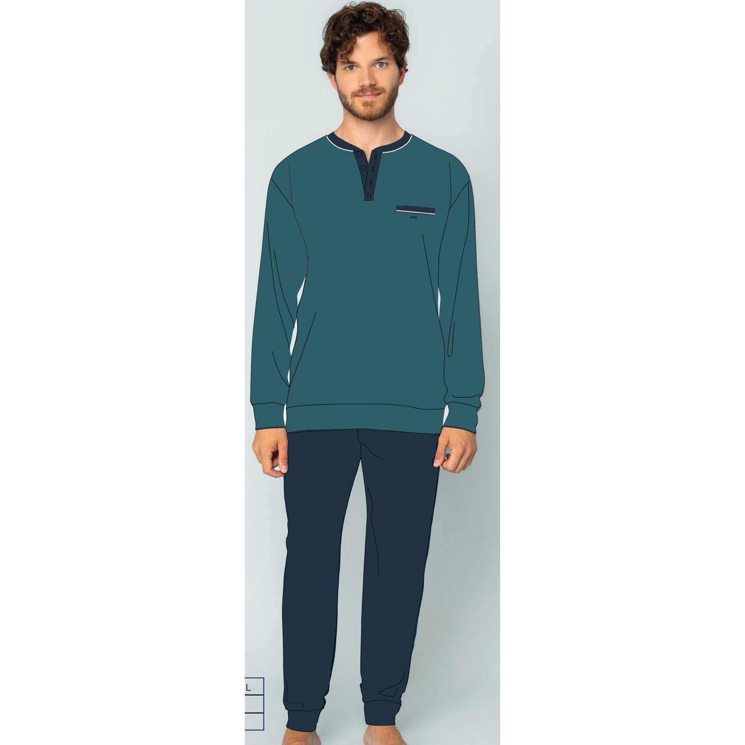 Pigiama uomo caldo cotone