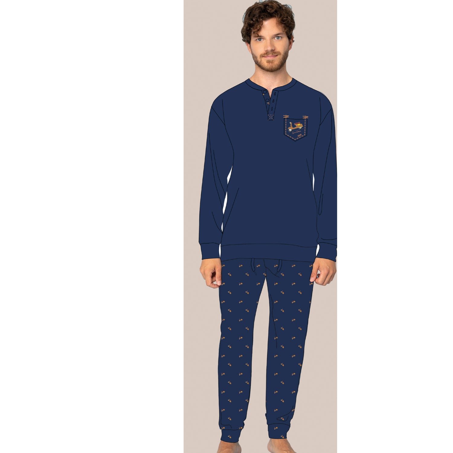 pigiama uomo caldo cotone