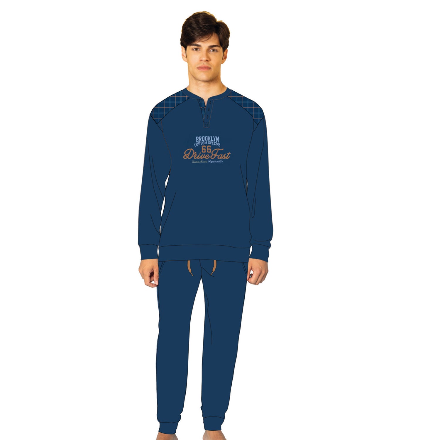 pigiama uomo caldo cotone