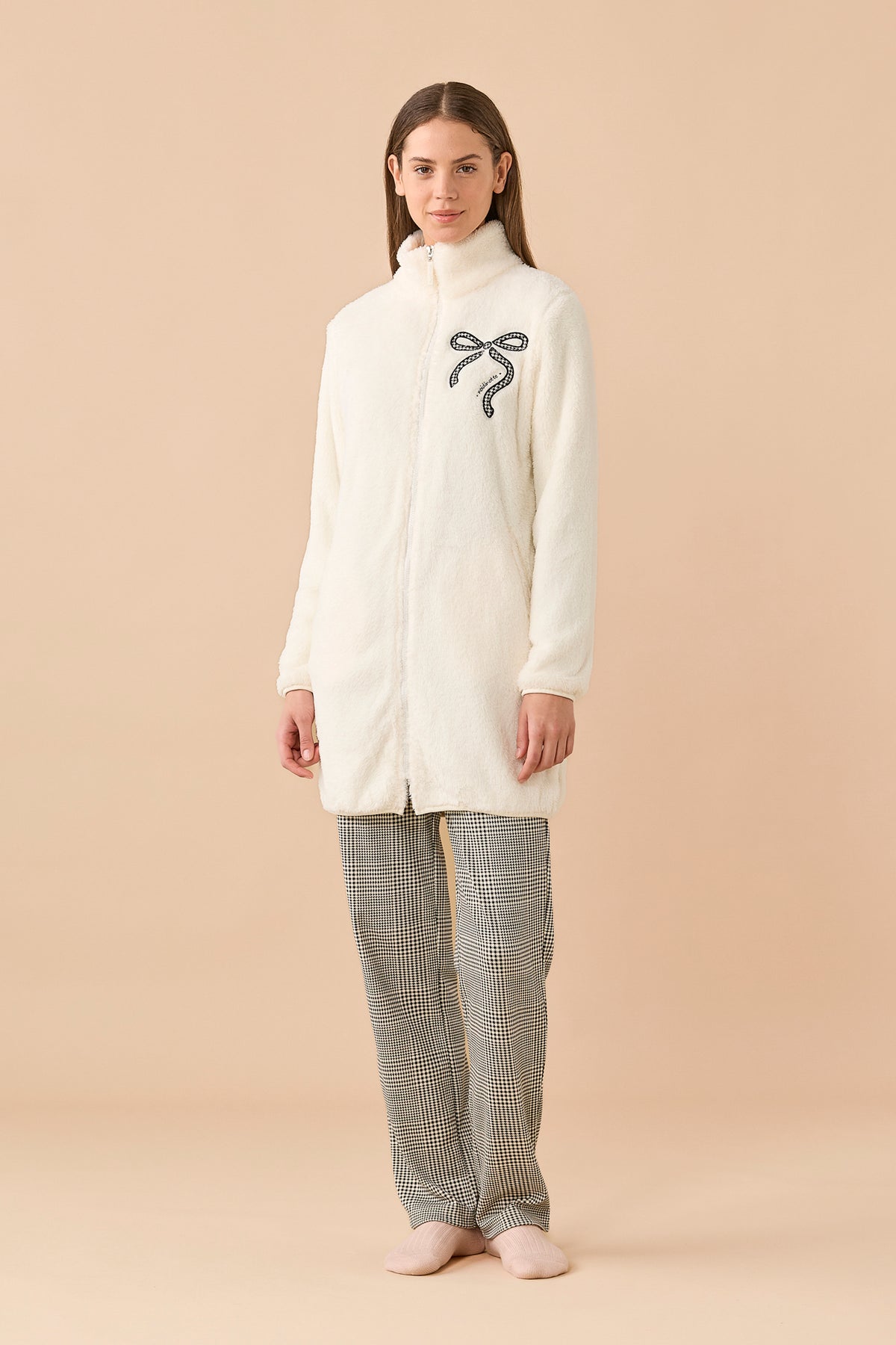 vestaglia donna eco pelliccia
