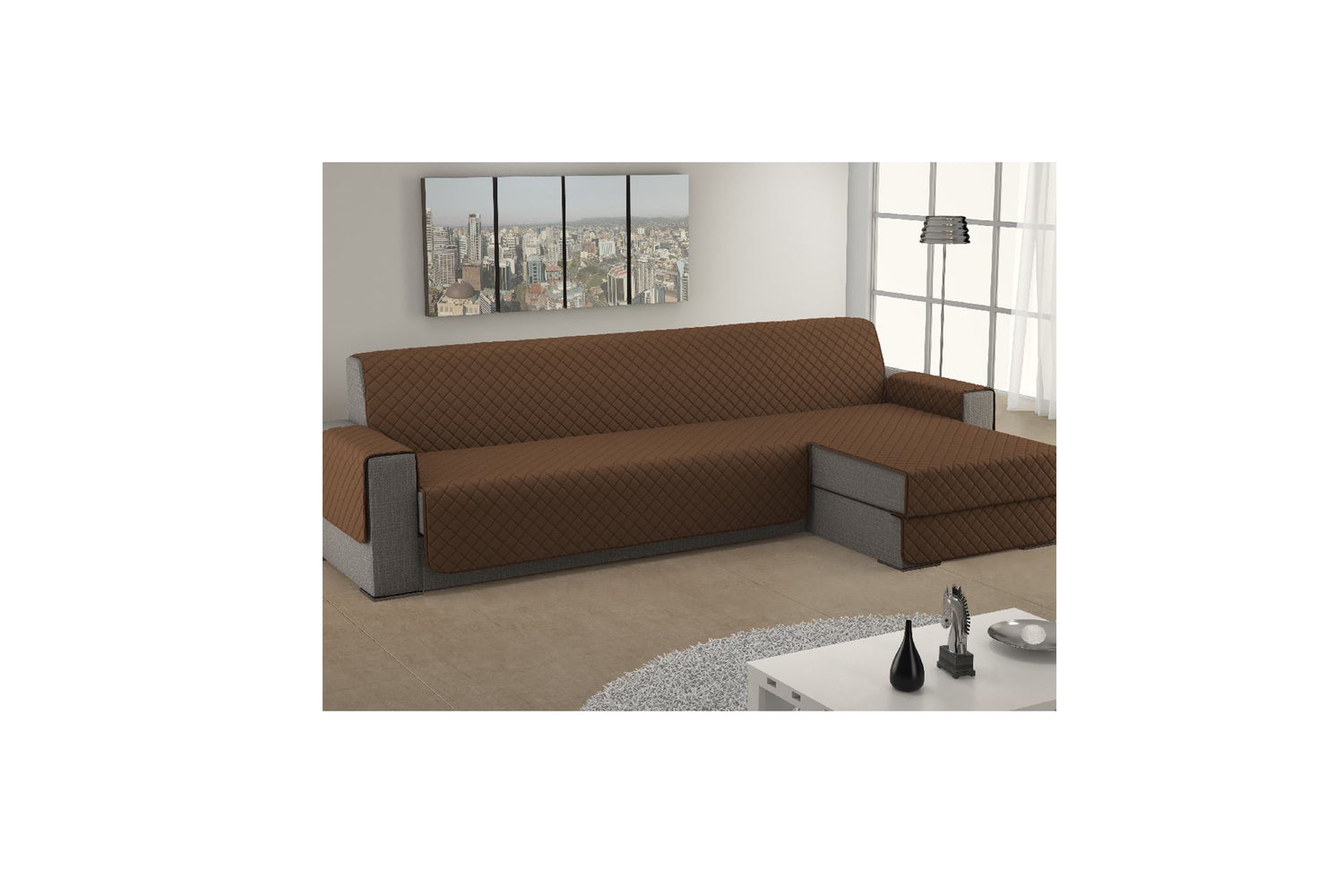 ICD46 ADATTO Salvadivano 4posti con chaise longue trapuntato IRGE