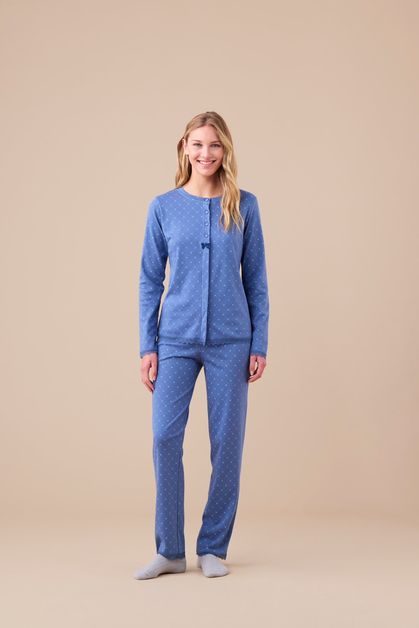 Pigiama donna caldo cotone