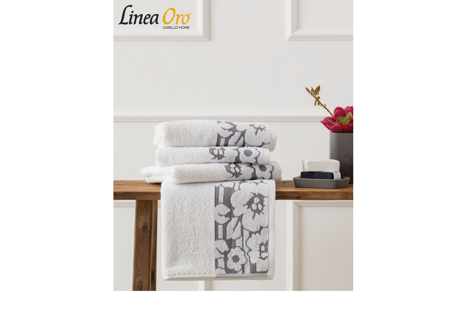 bb0217 Set Asciugamani 1+1 viso e ospite Leida spugna 100% cotone linea Oro