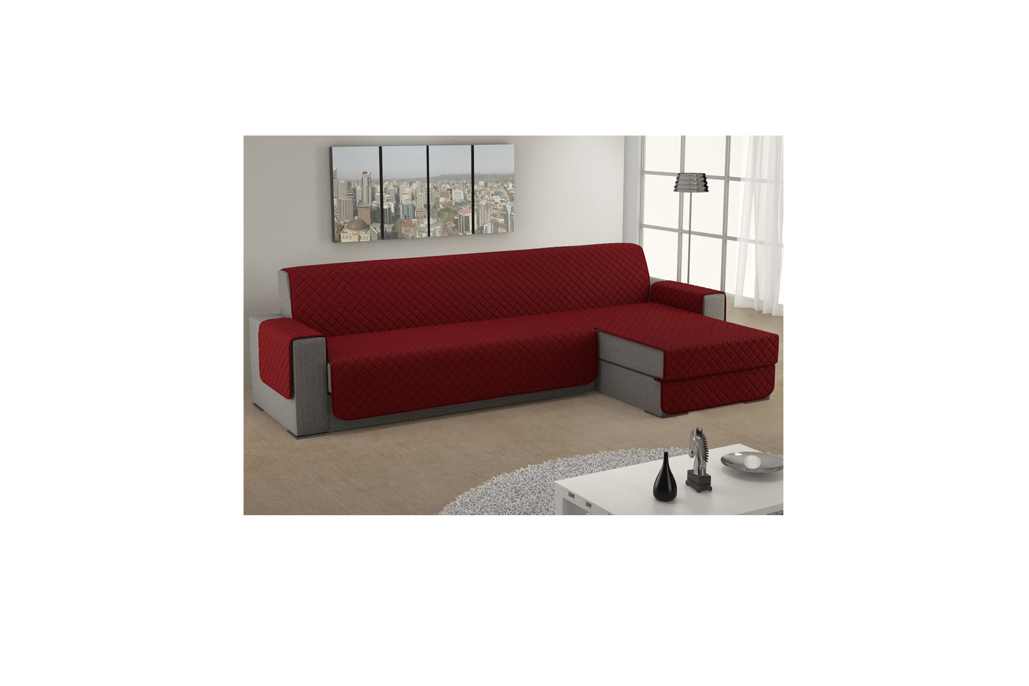 ICD46 ADATTO Salvadivano 4posti con chaise longue trapuntato IRGE