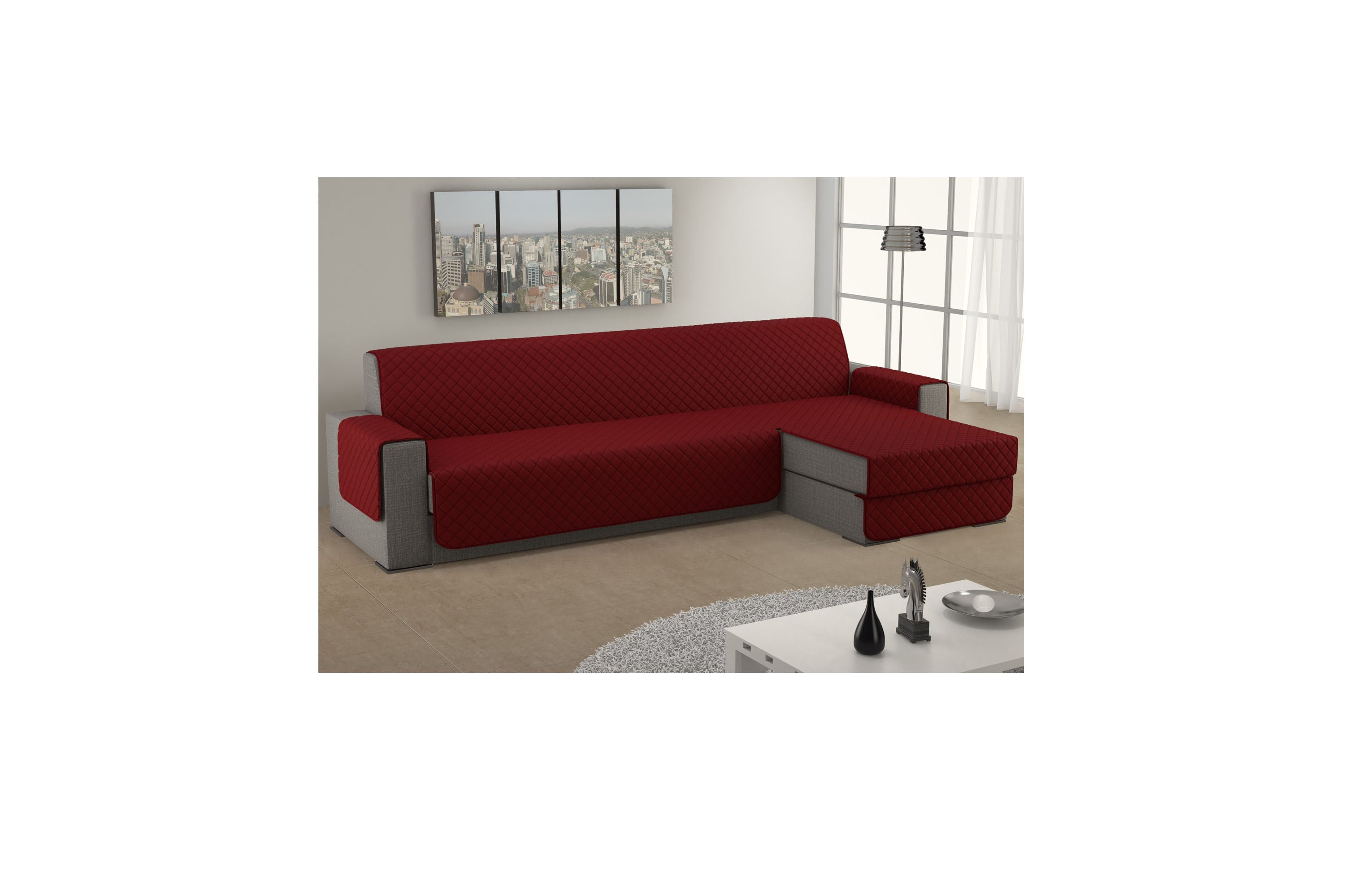 ICD46 ADATTO Salvadivano 4posti con chaise longue trapuntato IRGE