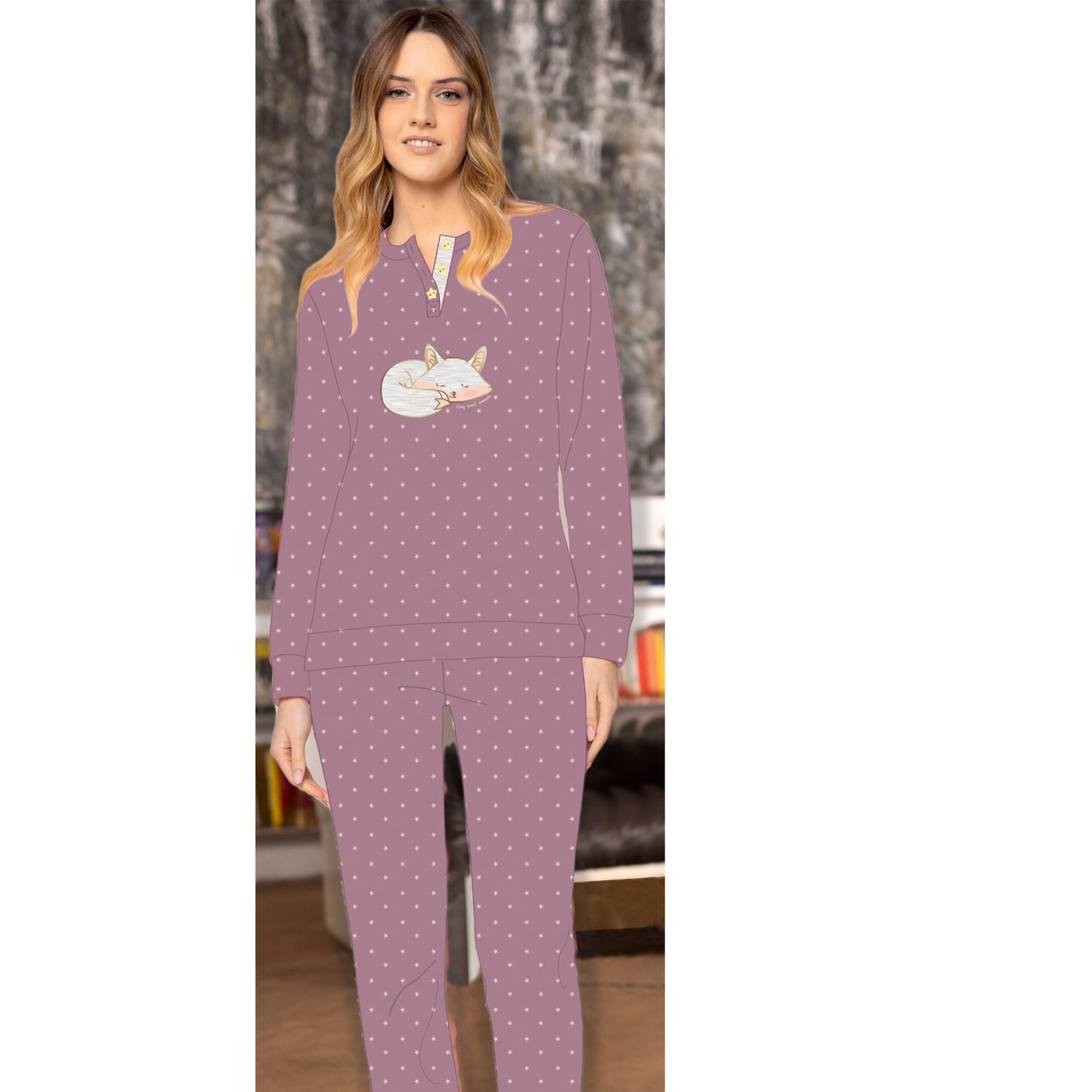 pigiama donna caldo cotone