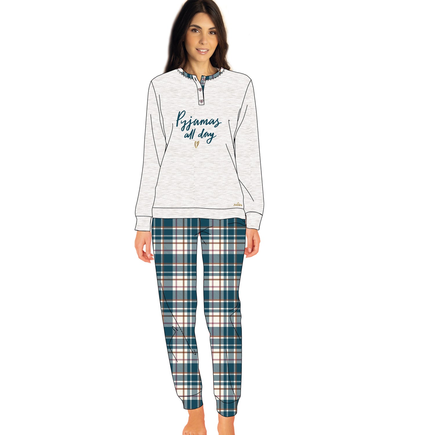 pigiama donna in caldo cotone