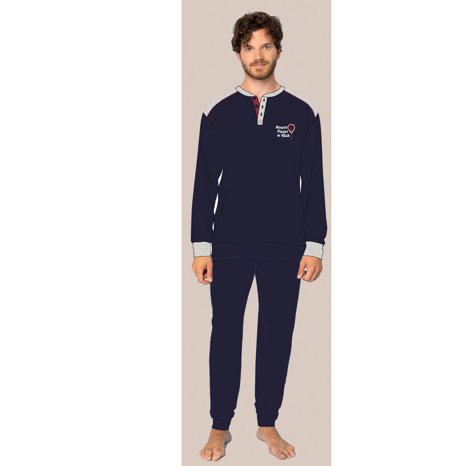 pigiama uomo caldo cotone