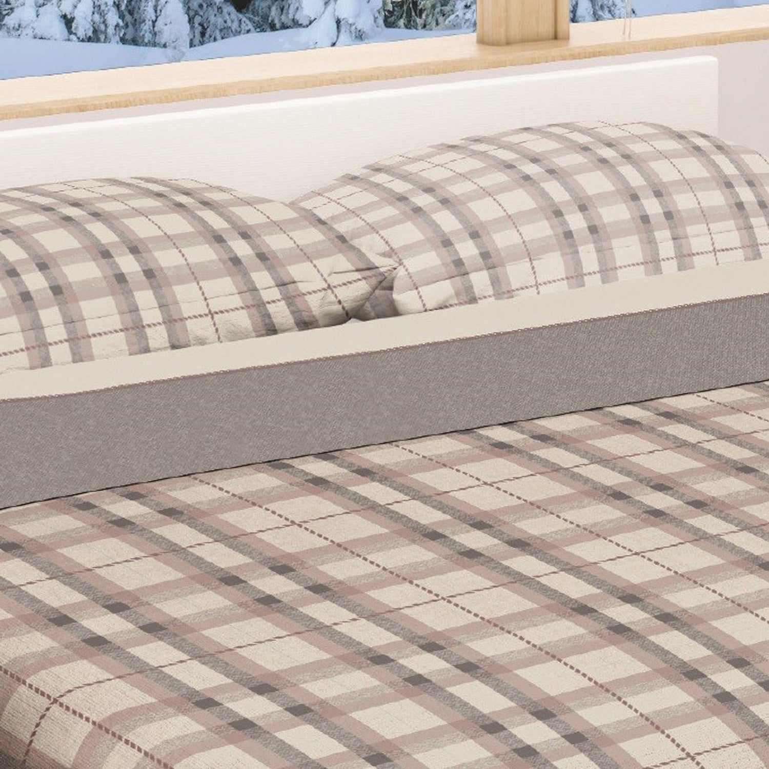 Completo letto flanella 2 posti True Love a quadri 100% cotone Fancy Home