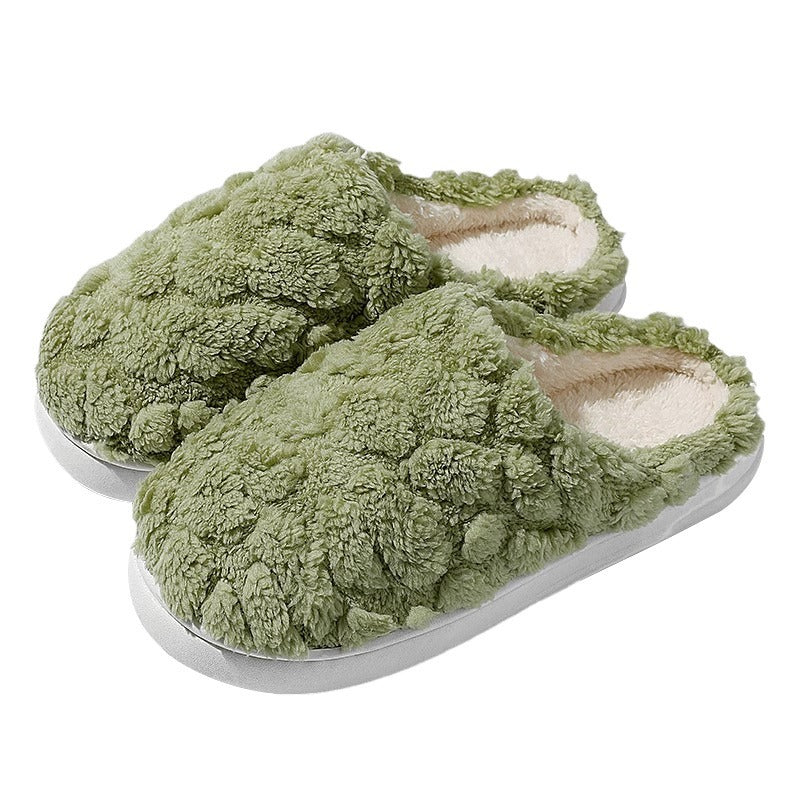 Pantofola in peluche invernale unisex per la casa, modello cartoon, comoda e antiscivolo, con suola morbida in cotone, adatta per interni ed esterni