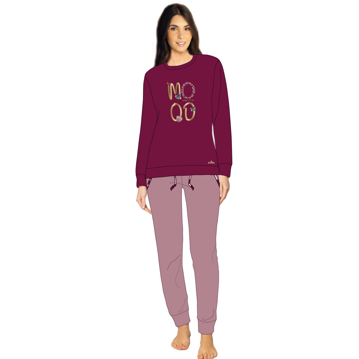 pigiama donna in caldo cotone