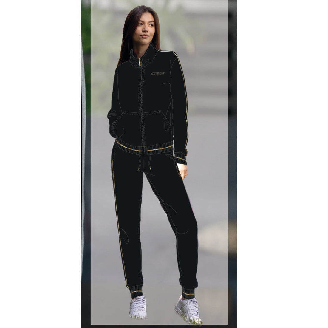 tuta felpa calibrata full zip