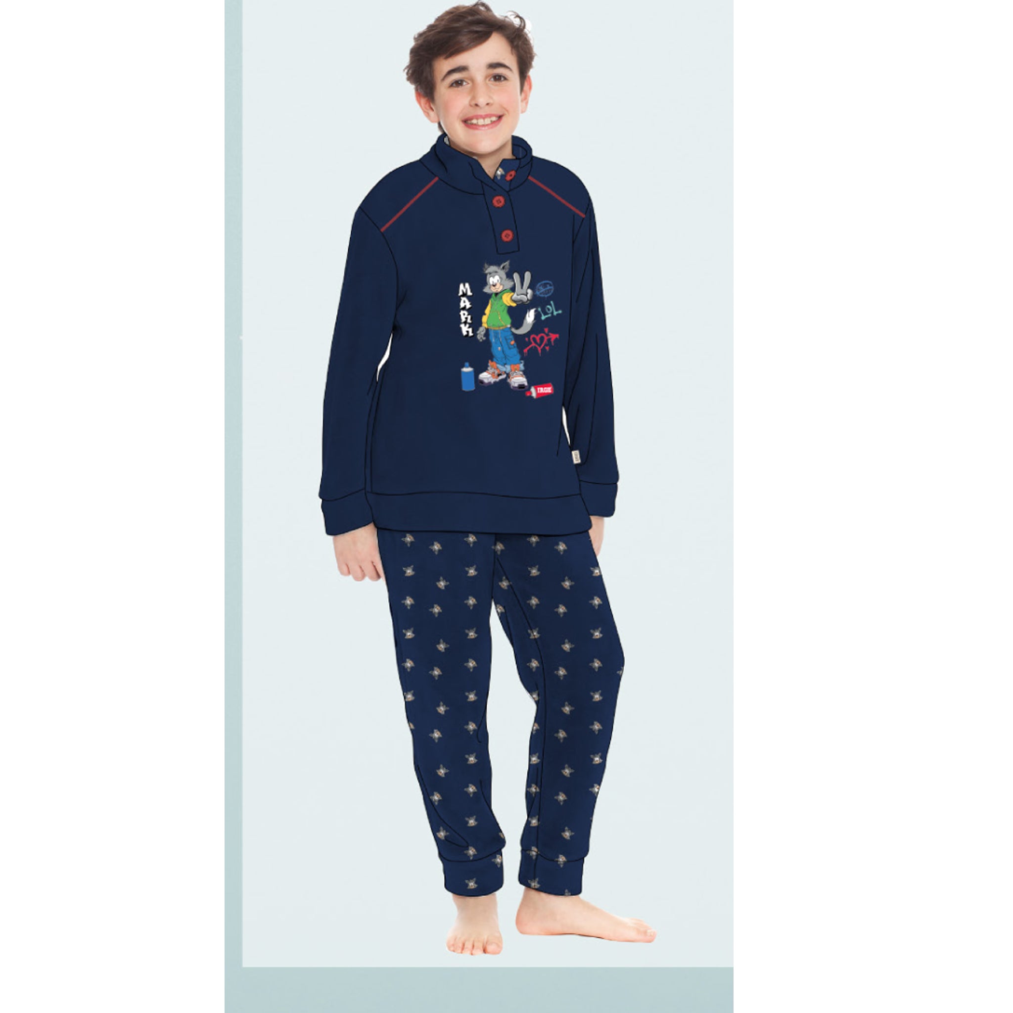 pigiama bimbo in coral